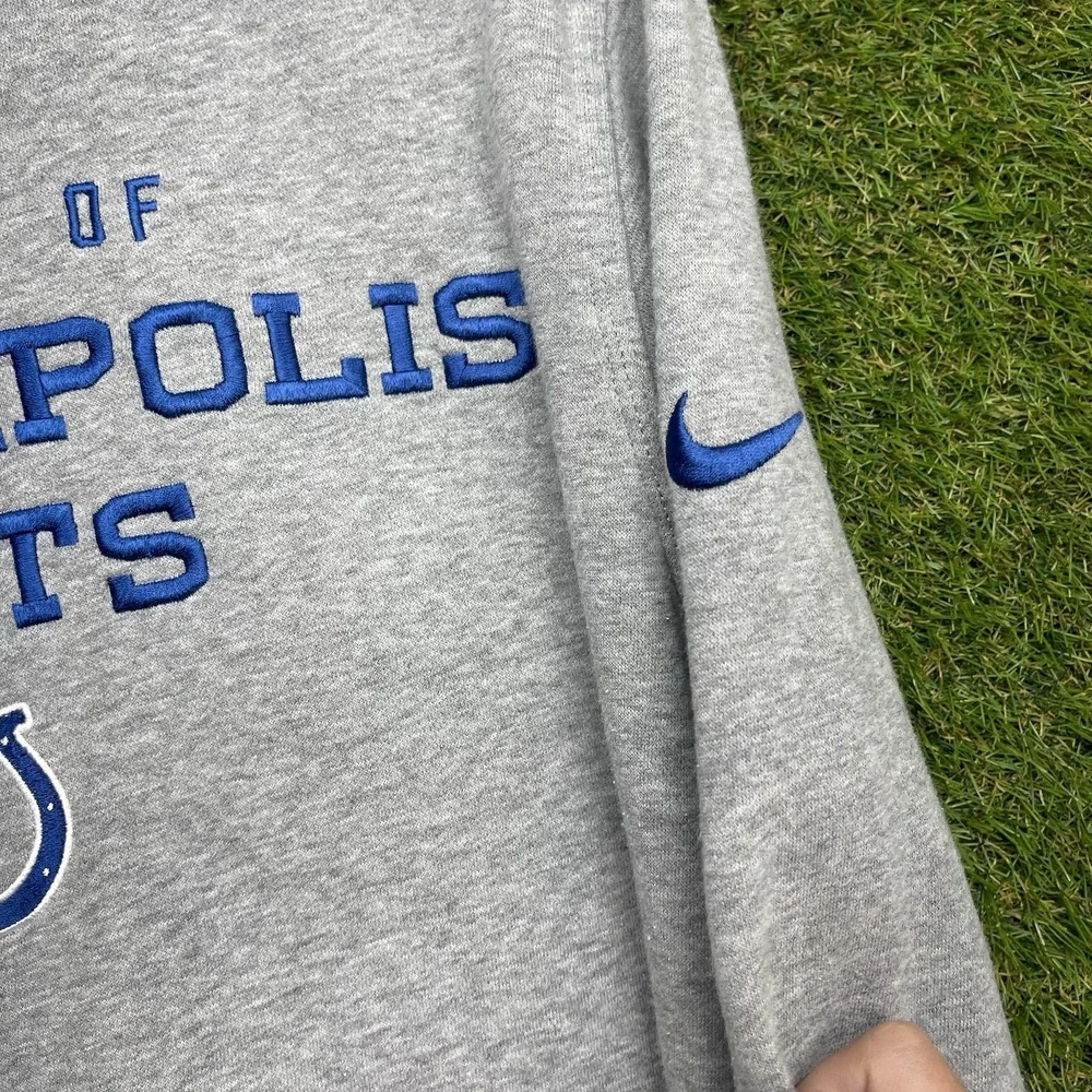 Indianapolis Colts Nike Sweatshirt Mens Large Crewneck Spellout Sportswear